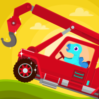 공룡 구조 차량: 어린이 레이싱 게임
